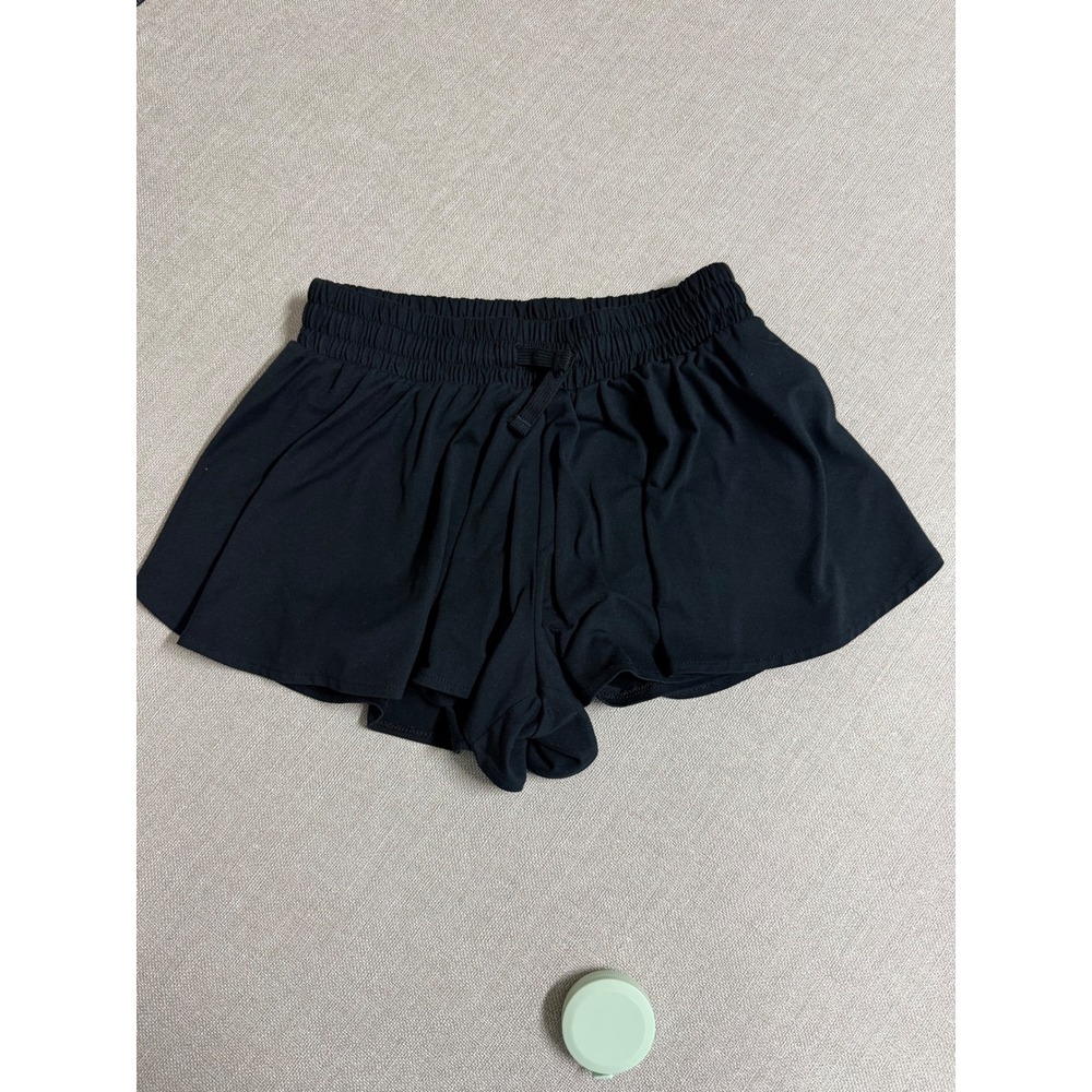 Abercrombie Kids Black Active Skort Girls 7/8 Butterfly short Stretch Athletic